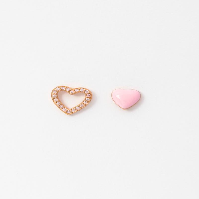 ELLIE HEART EARRINGS IN ROSE