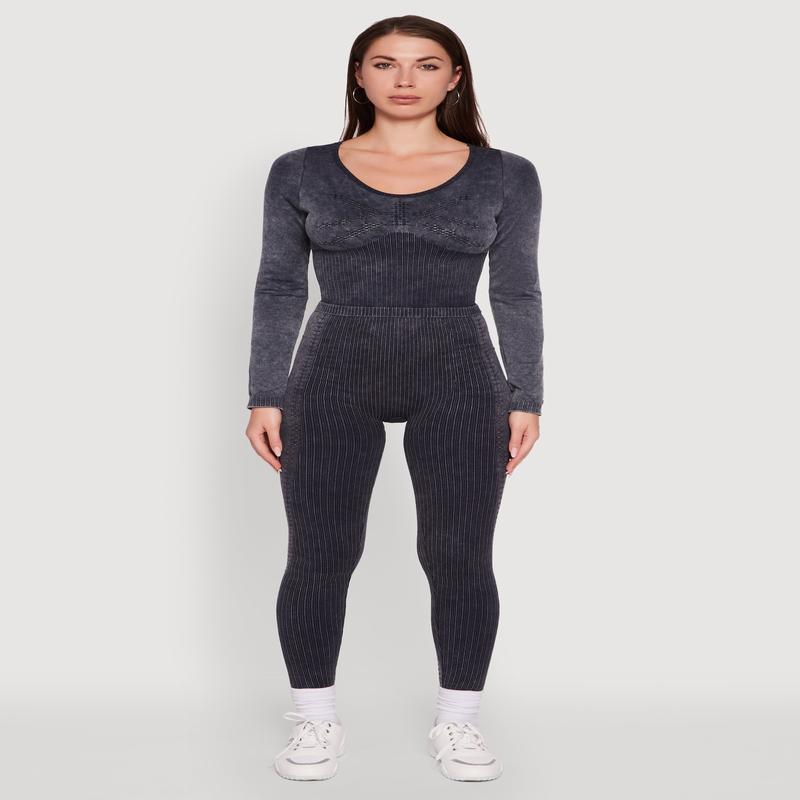 Seamless Laser Cut Corset Detail Crop Top