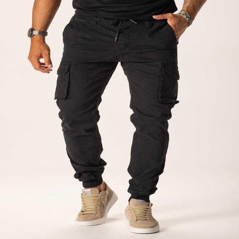 CHARLES CARGO PANTS IN BLACK