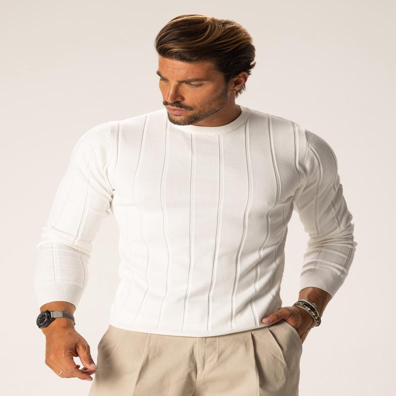 FREDDIE CREWNECK SWEATER IN WHITE