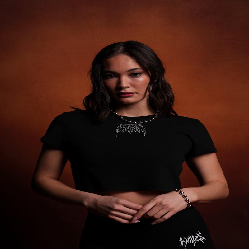 Go Wolves "Timeless" (Cropped) Tee in Black