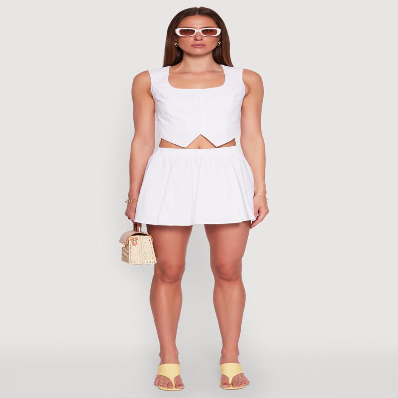 Linen High Waisted Skirt