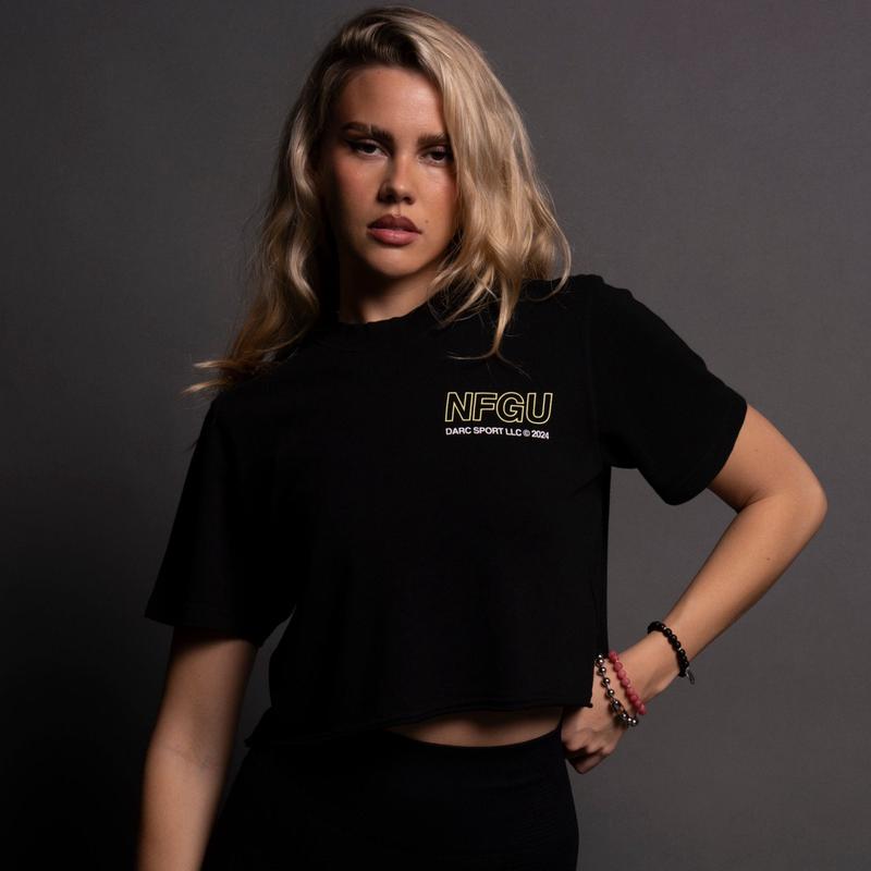 NFGU Forever "Premium" (Cropped) Tee in Black