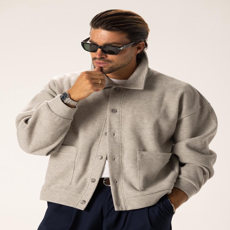 SABURO CARDIGAN IN GREIGE