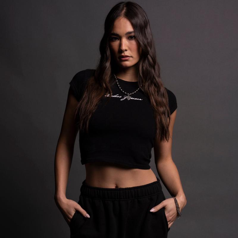 Wolves Forever Baby Tee in Black