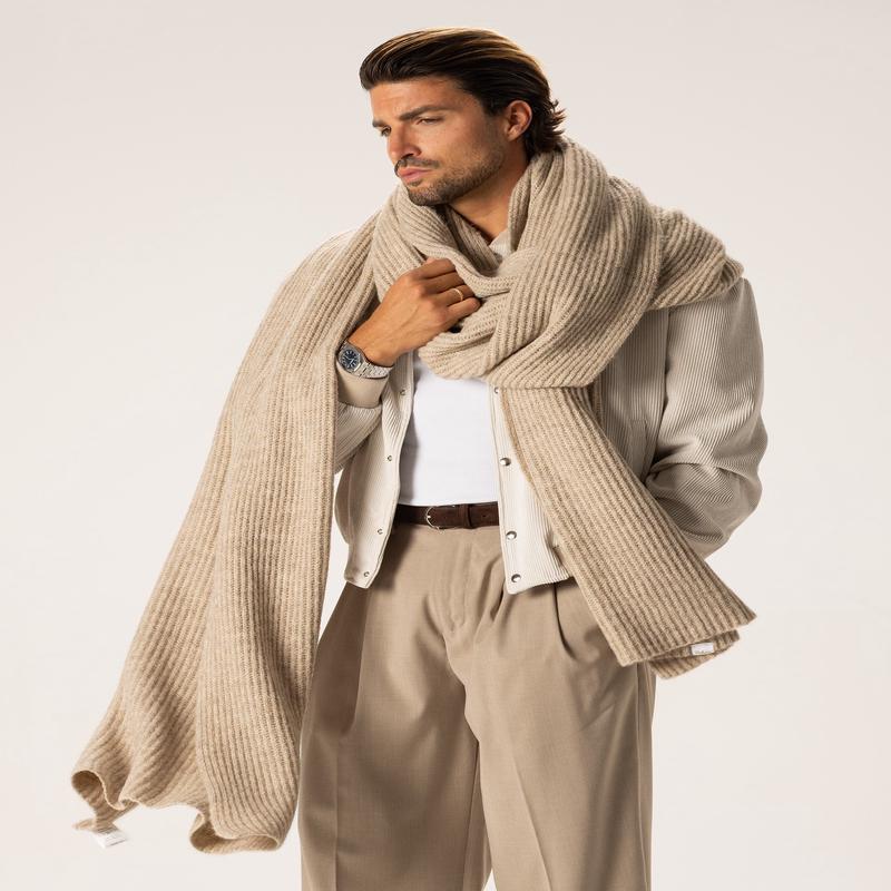 WOOL SCARF IN BEIGE
