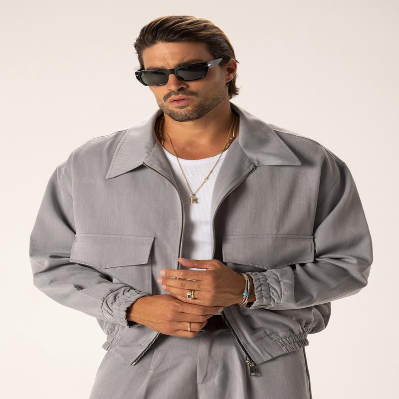 JORDAN JACKET IN LIGHT GREY