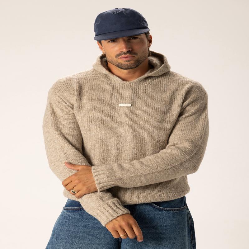 ACE HOODIE SWEATER IN BEIGE