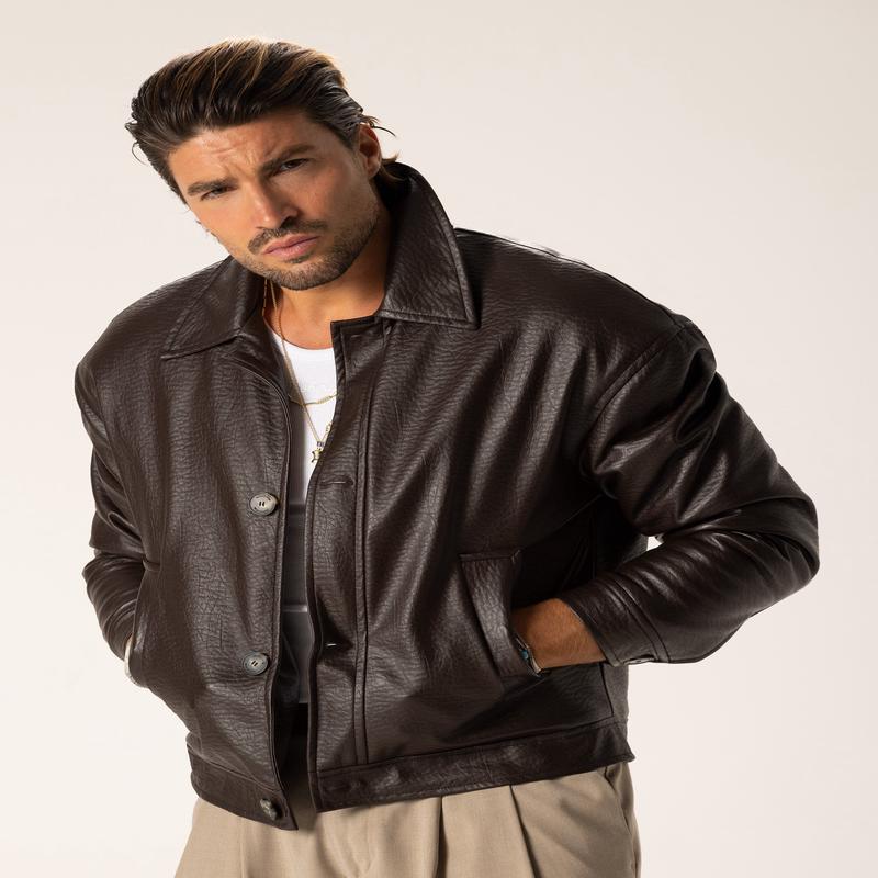 BULL HAMMERED JACKET IN BROWN