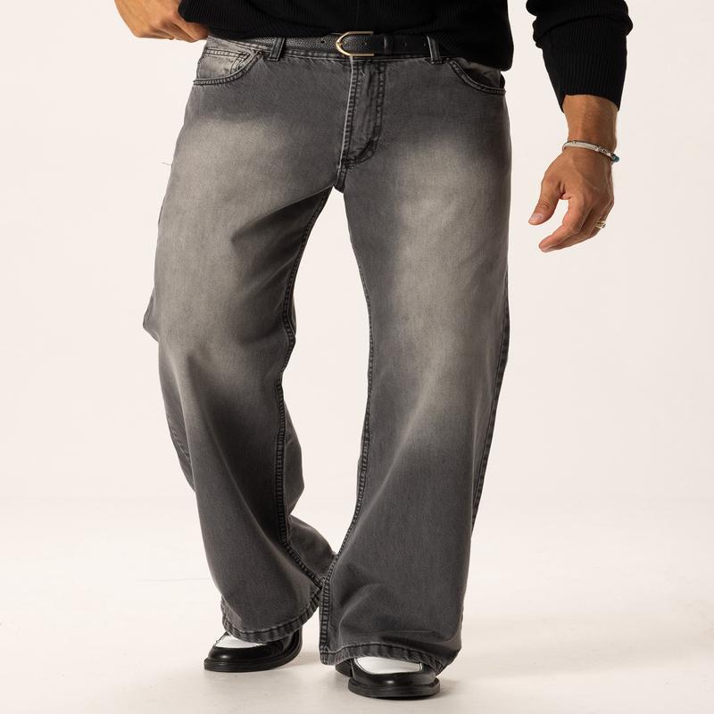 FLARED JEANS IN DARK GREY