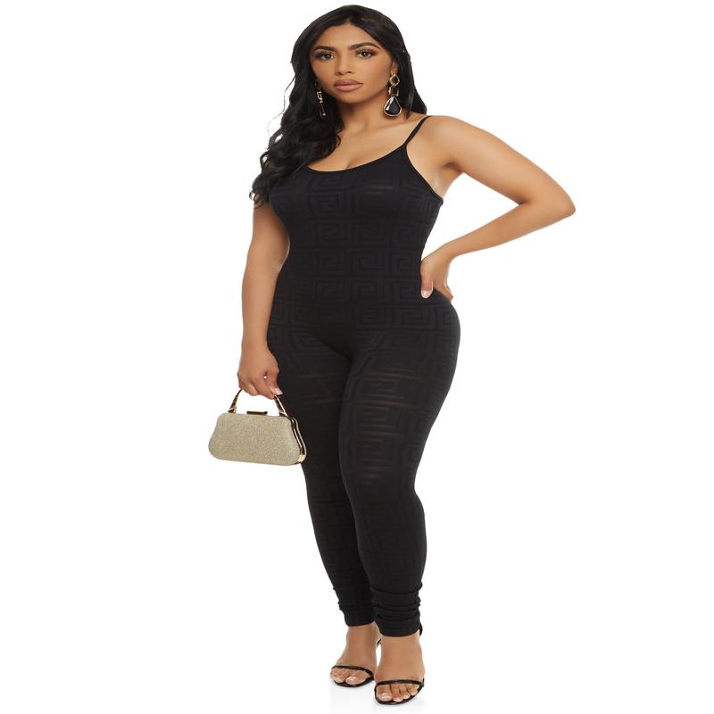 Greek Key Seamless Cami Catsuit