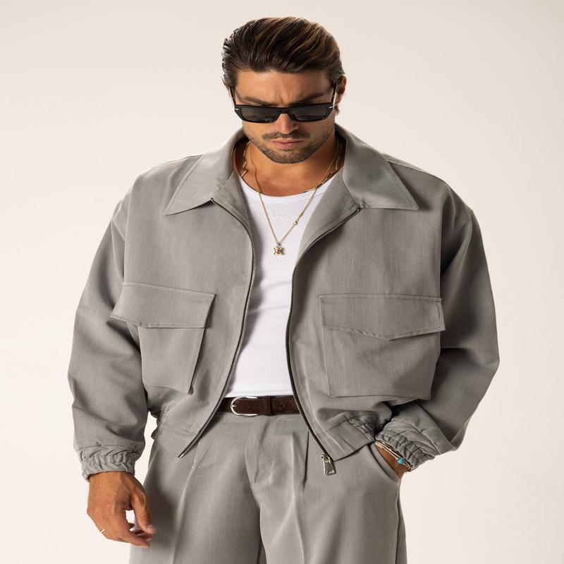 JORDAN JACKET IN GREIGE