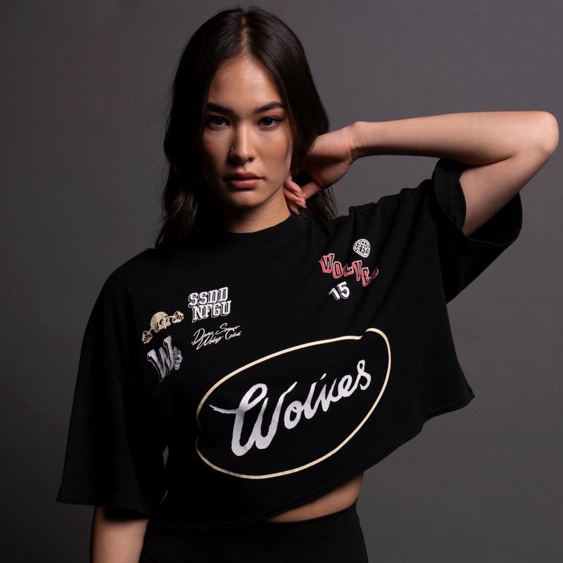 Live Fast V2 "Premium" Oversized (Cropped) Tee in Black