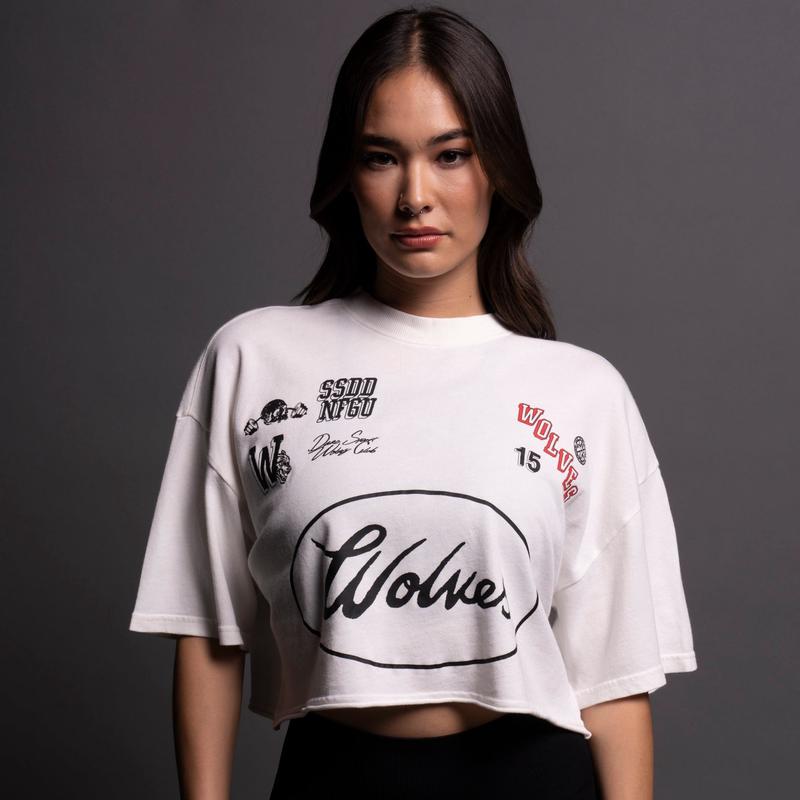 Live Fast V2 "Premium" Oversized (Cropped) Tee in Cream