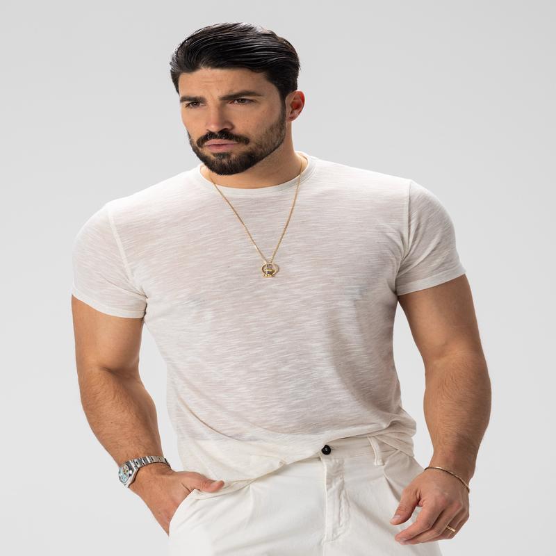 CONRAD BASIC T-SHIRT IN CREAM