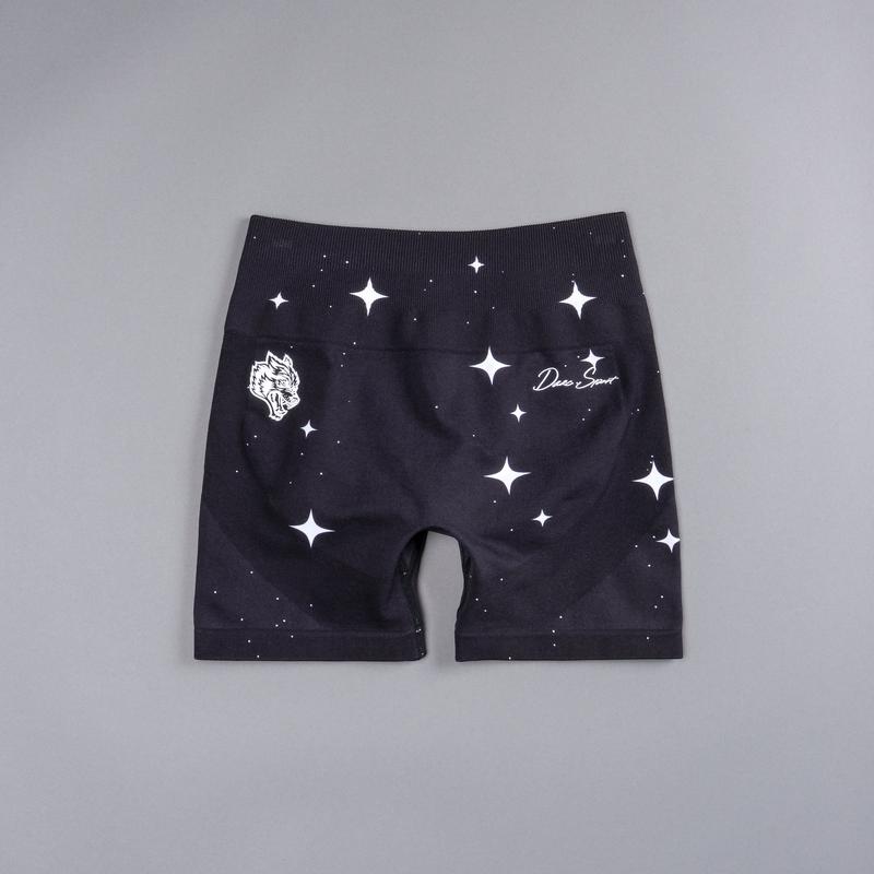 Darc Script Everson Seamless "Training" Shorts in Black/White Starry Night