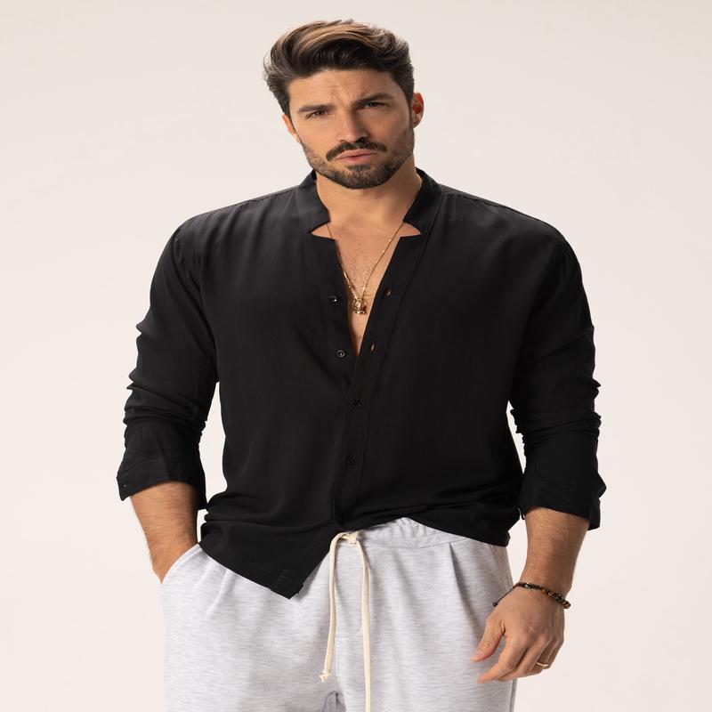 PEARL CASUAL SHIRT IN BLACK