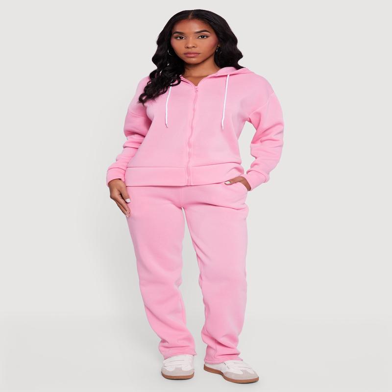 Solid High Waisted Sweatpants