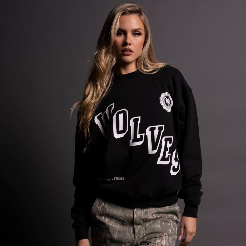 Stairs She "Cornell" Crewneck in Black
