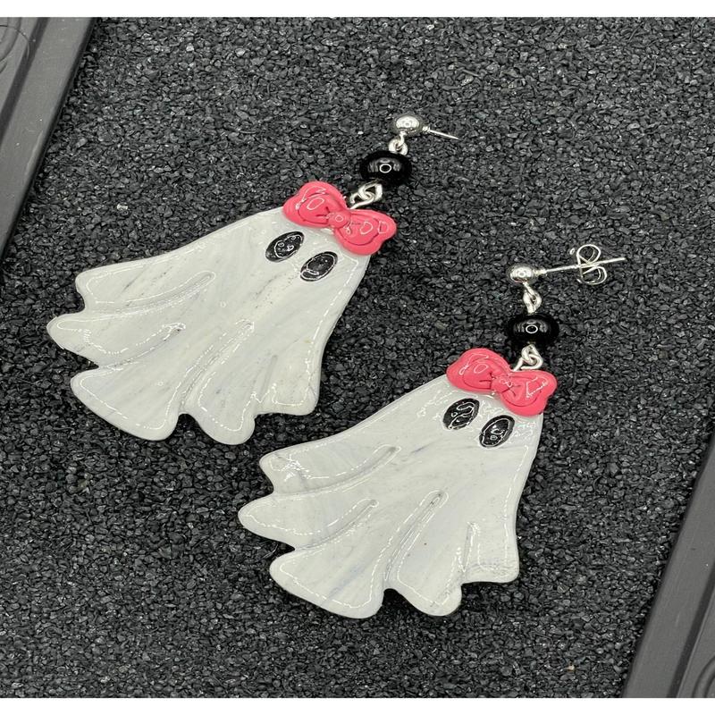 Salem Cute Ghosts with Bows Earrings