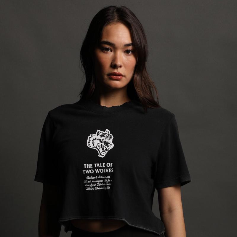 No Hurdles "Premium Vintage" (Cropped) Tee in Charcoal