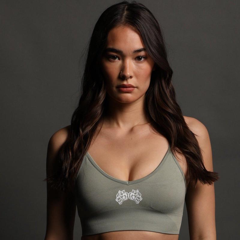IYKYK Everson Seamless "Sports" Bra in Owen Green