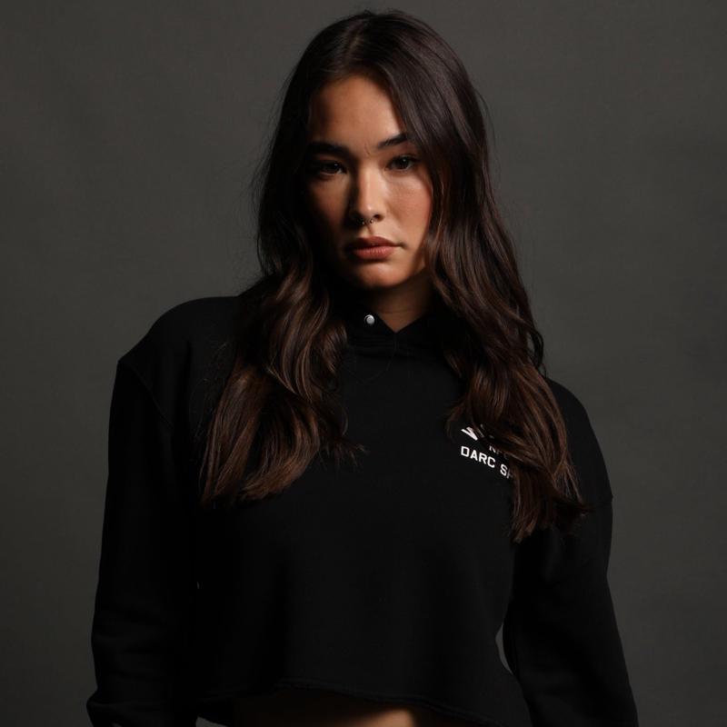 Our Life "Pierce" (Cropped) Hoodie in Black