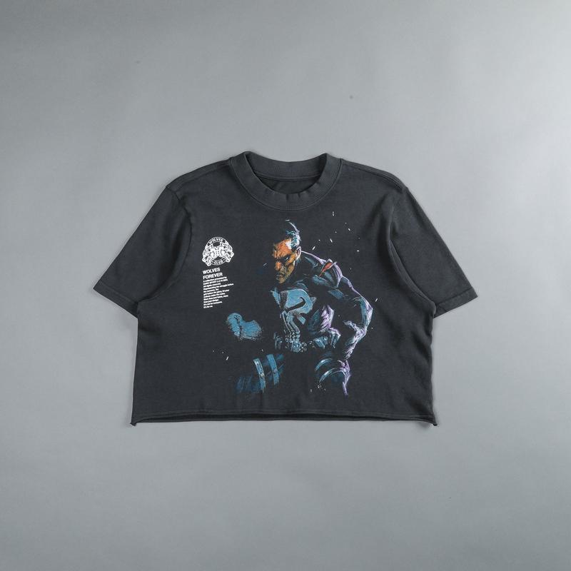 Stealth "Premium" (Cropped) Tee in Castle Gray