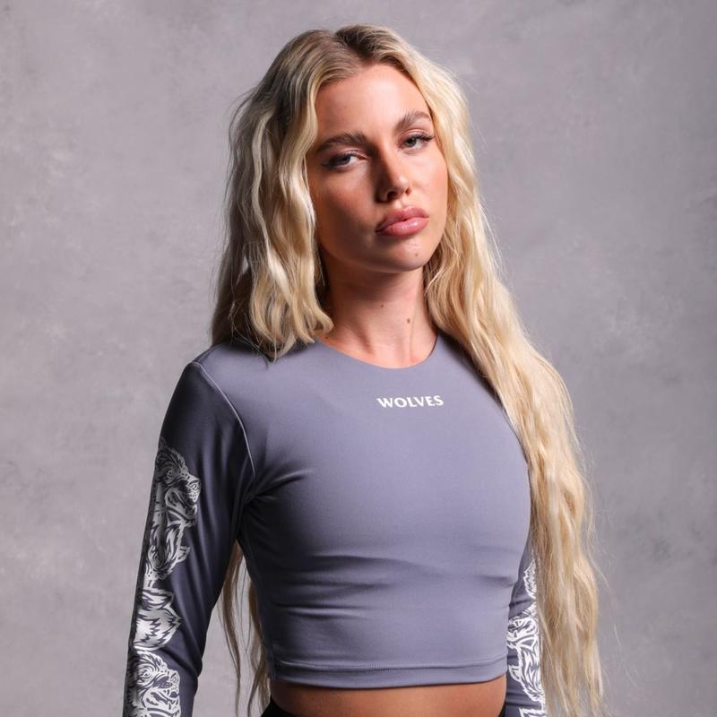 Covered L/S Ava "Energy" Top in Norse Blue