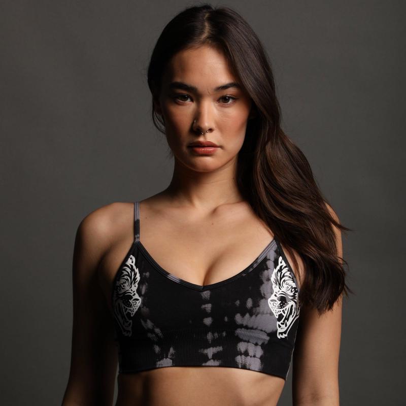 Dual "Everson Seamless" Sports Bra in Norse Purple Serpent