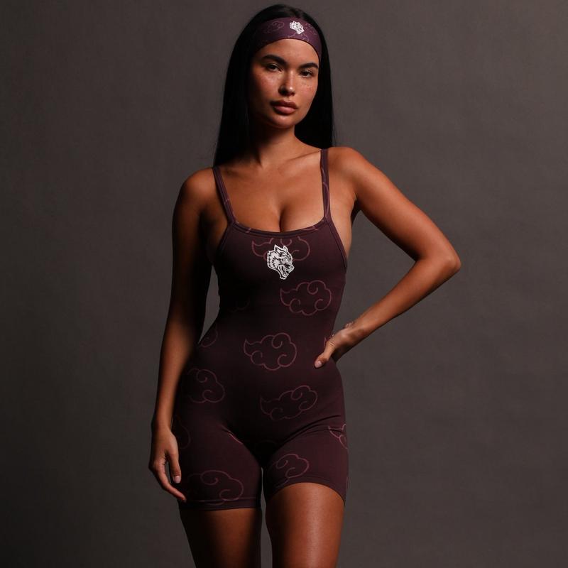 Floating Sonya "Everson Seamless" Bodysuit in Cherry Wine