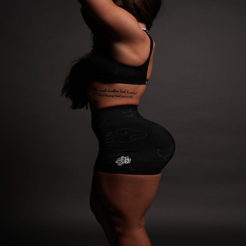 Wolf Cloud Everson Seamless "Training" Shorts in Black