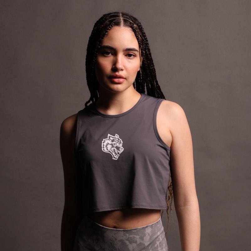 She Our Grit "Dry Wolf" Training Tank in Slate