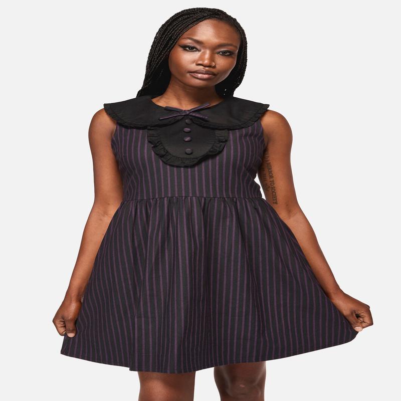 Sabrina Pinstripe Goth Dress