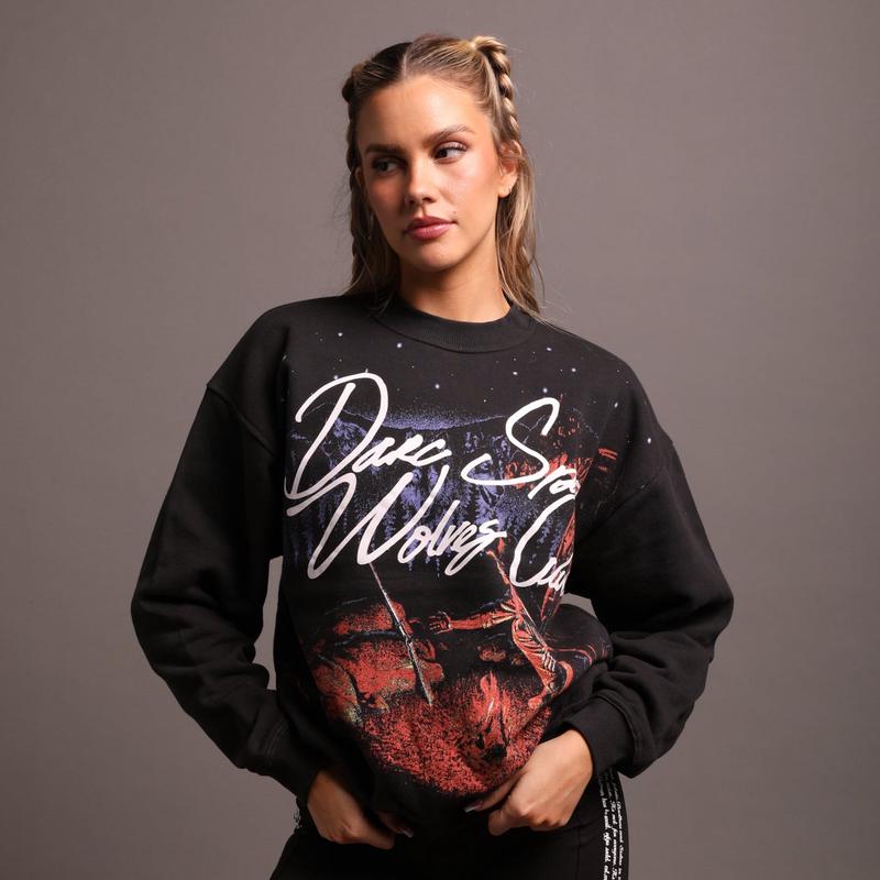 She The Hardest Climb "Vintage London" Crewneck in Charcoal