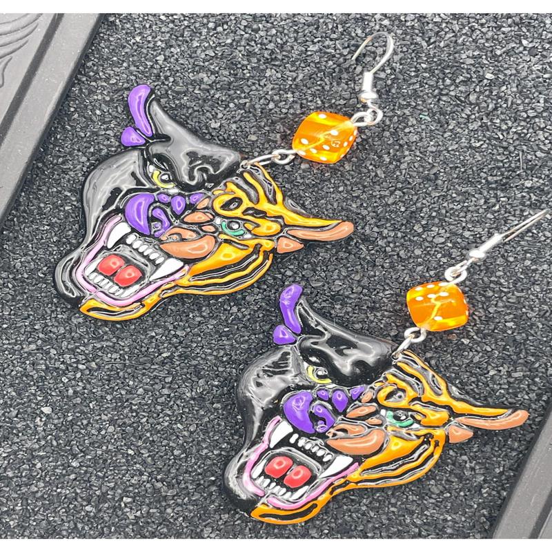 Tattoo Love Panther Tiger Earrings