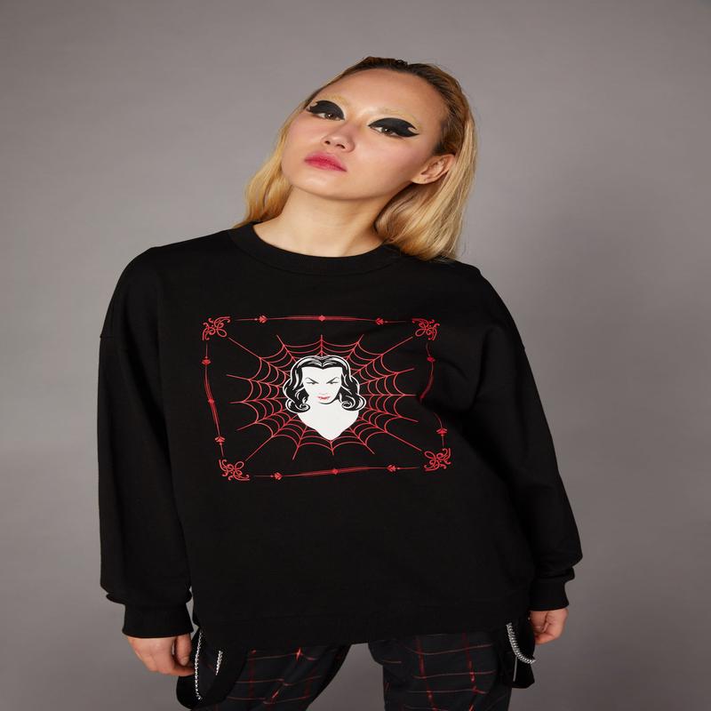 Vampire Print Sweatshirt