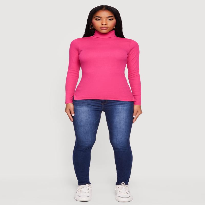 Basic Turtleneck Long Sleeve Top