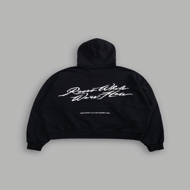 Roses While We're Here Darco Double Zip Hoodie in Black