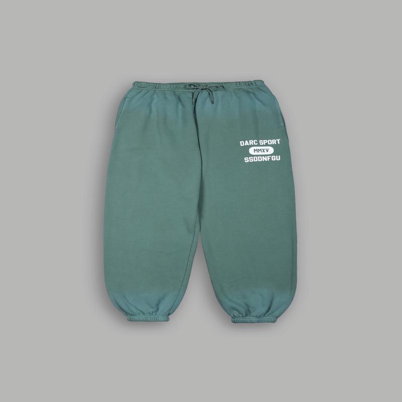 Wolves Forever Lightweight Lounger Sweat Pants in Hunter Green Driftwash