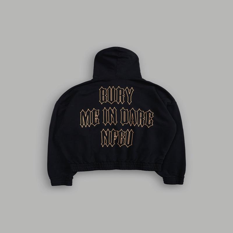 Bury Me In Darc NFGU V2 "Chambers" Zip Hoodie in Black/Orange