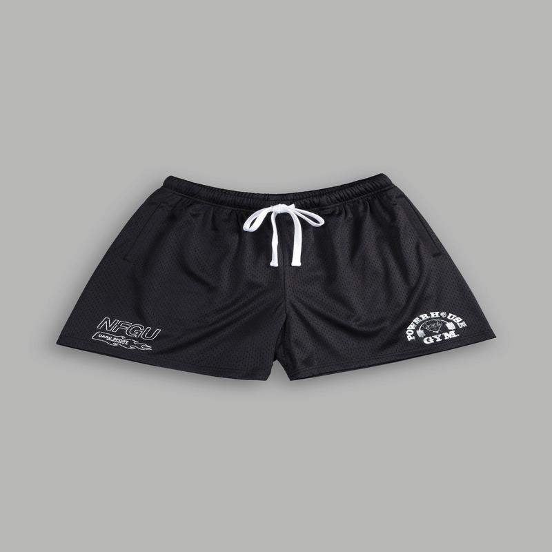NFGU Powerhouse Mesh Shorts in Black