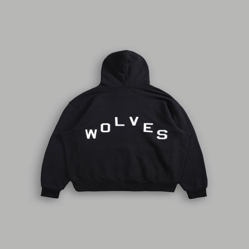 Wolves Pyramid "Wyoming" Hoodie in Black