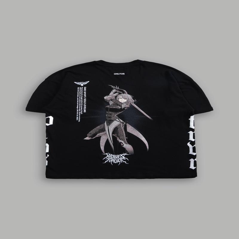 Cha Hae-In "Side By Side" Series Premium Oversized Tee in Black