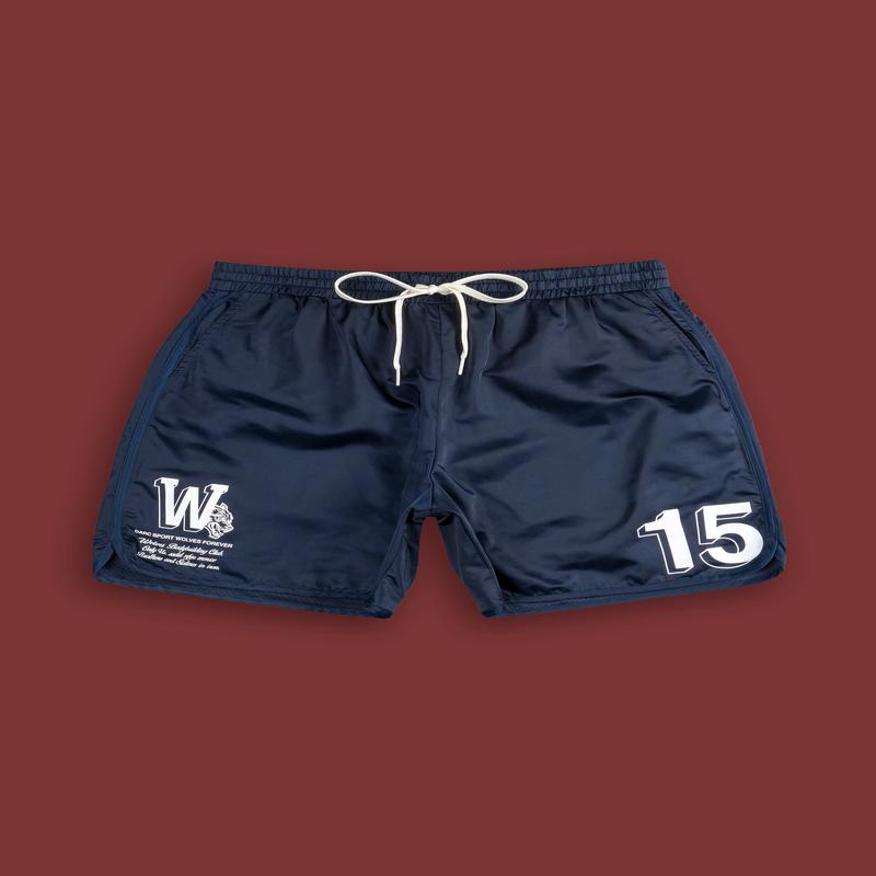 Our Stamp Gerard Shorts in Navy