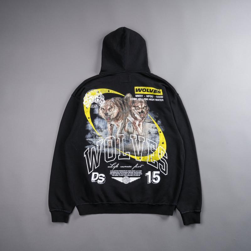 Run With Us "Vintage Pierce" Hoodie in Black