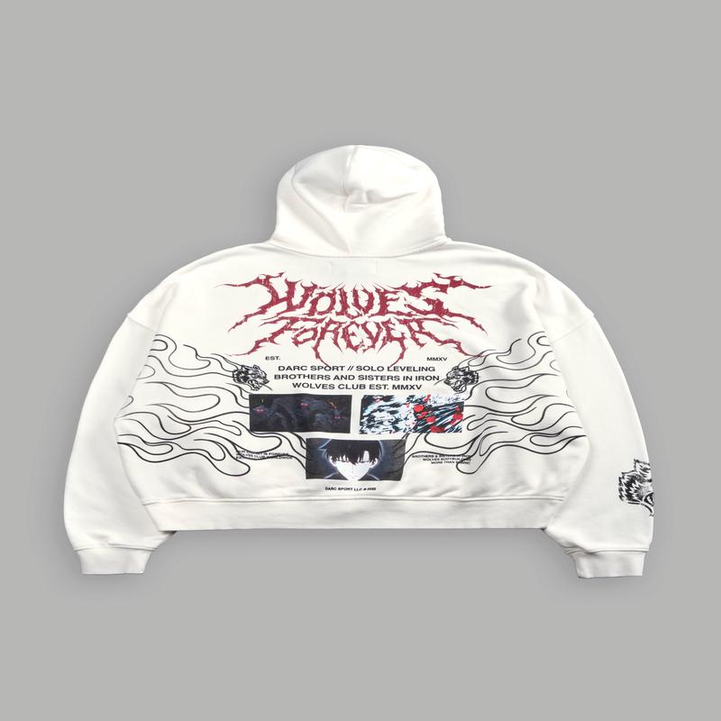 S-Rank Vex Double Zip Hoodie in Cream