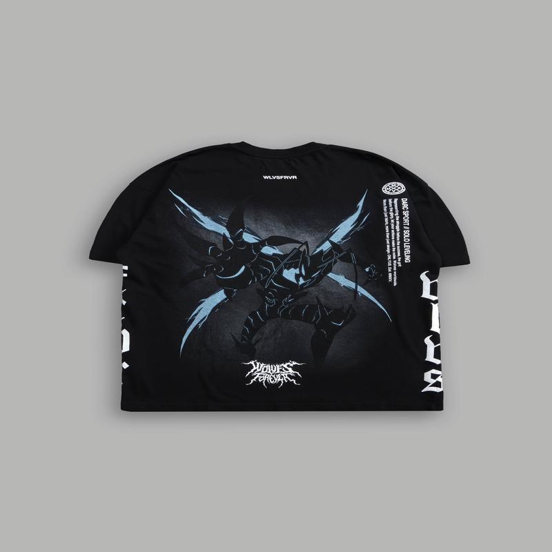 Beru "Side By Side" Series Premium Oversized Tee in Black