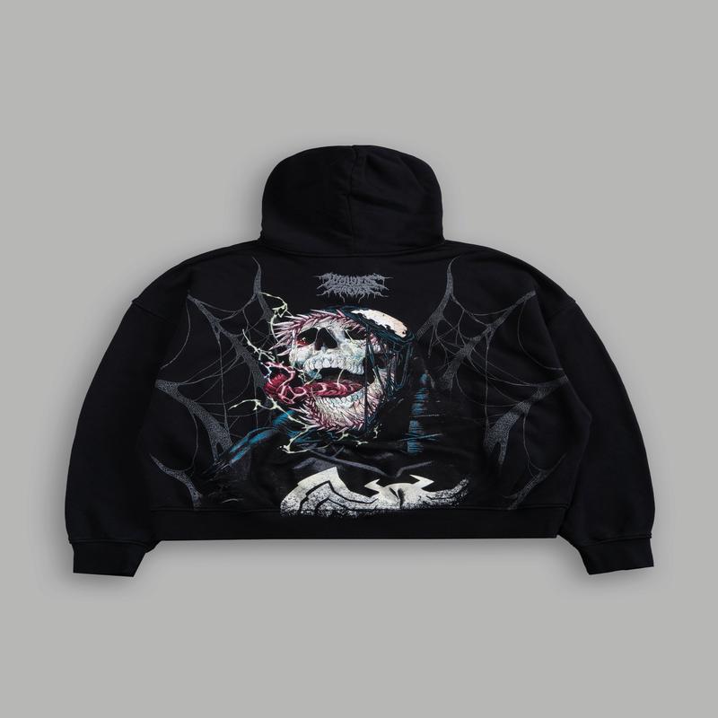 Dark Origin V2 Vex Double Zip Hoodie in Black