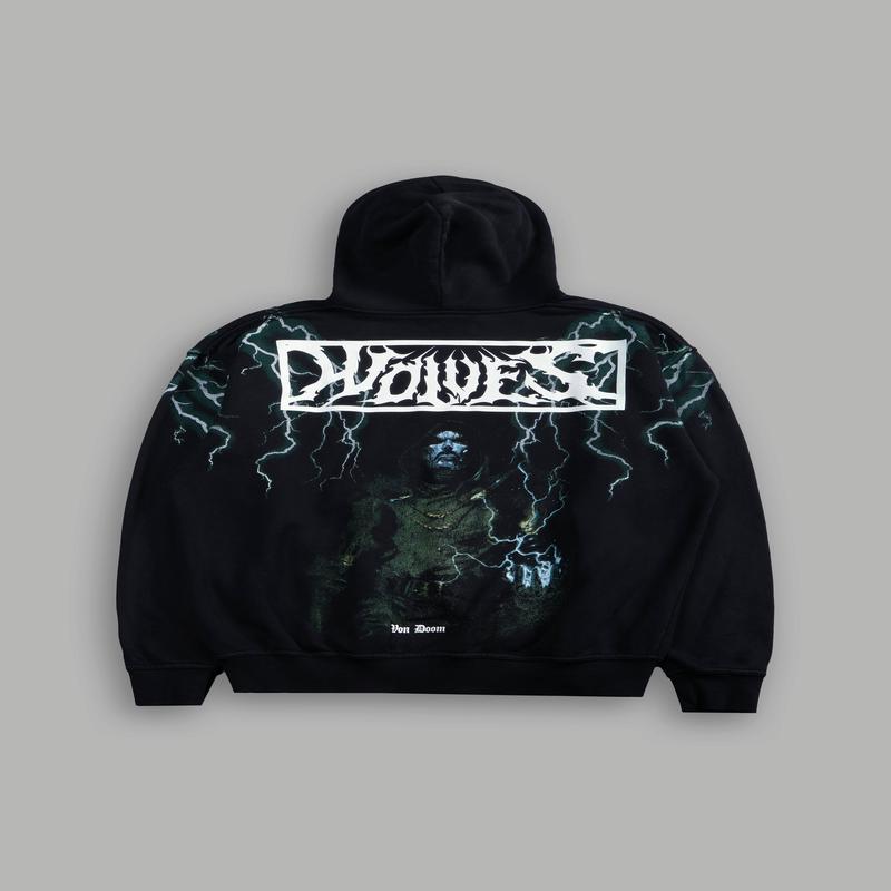 Doomstruck "Pierce" Hoodie in Black Drift Wash